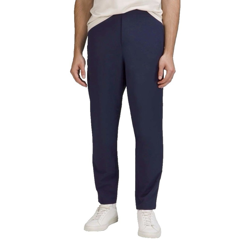 Lululemon Mens New Venture Trouser XL Navy Pique Fabric Slim Casual Athleisure